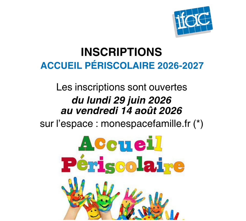 Inscription périscolaire 26-27